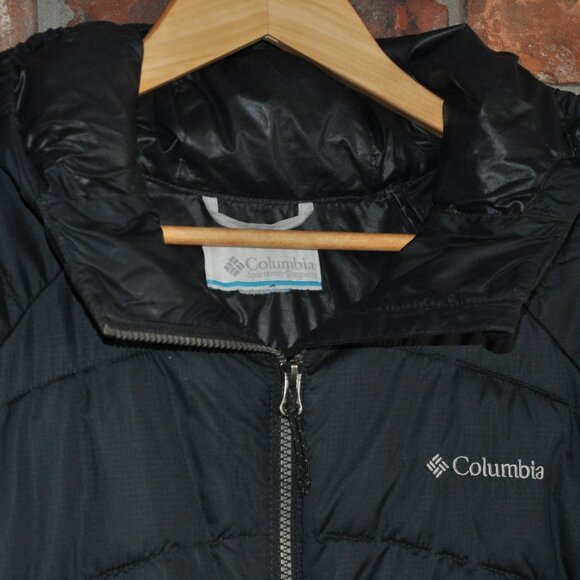 Columbia Midi Black Hooded Puffer Jacket Coat XXXL - Picture 2 of 8